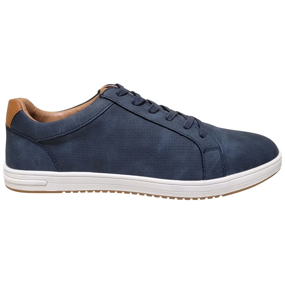 Madden Men Blixin Low Top Lace Up Sneakers Size US 12M Navy Blue Faux Nubuck